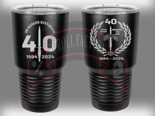 3d Ranger Bn 40th Anniversary Tumbler