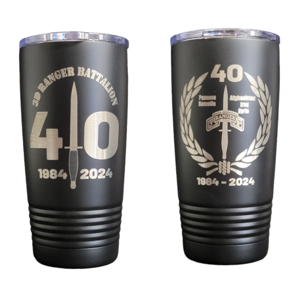 3d Ranger Bn 40th Anniversary Tumbler