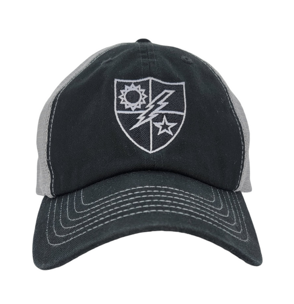 Black Washed Trucker 75th DUI Black and Silver